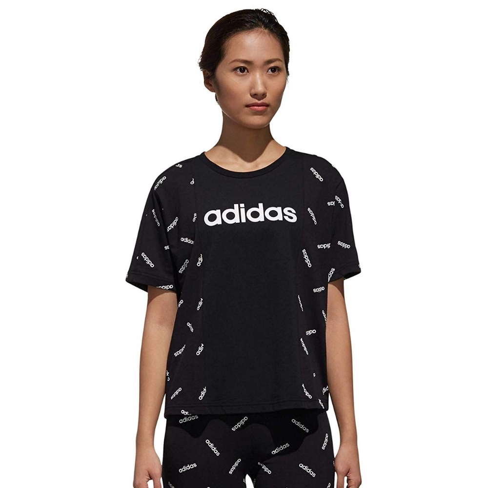 Xs adidas graphic top black and white guc s m bust 36 short sleeve